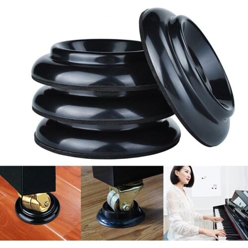 4Pcs Piano Mats Upright Piano Caster Cups Solid Furniture Piano Caster Cups Non-Slip Anti-noise