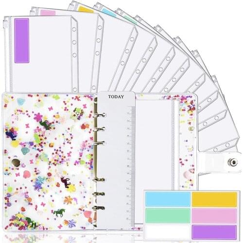 A6 Binder,Budget Binder,Used for Budgeting,Budget Planning Notepad, Cash Envelope Binder, Pink with Budget Envelope