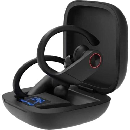 B4 Bluetooth 5.0 Wireless Earphone Headphones LED Display Noise Cancelling Sports Running TWS Stereo Earbuds Earhook Design