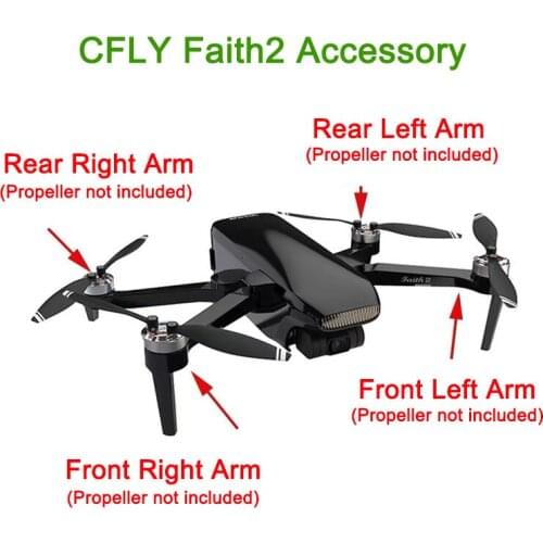 C-FLY Faith 2 Faith2 RC Drone Original Spare Part Arm with Motor EngineReplacement Part DIY Accessory