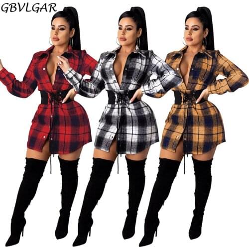 Модные платья в клетку GBVLGAR China At AliExpress