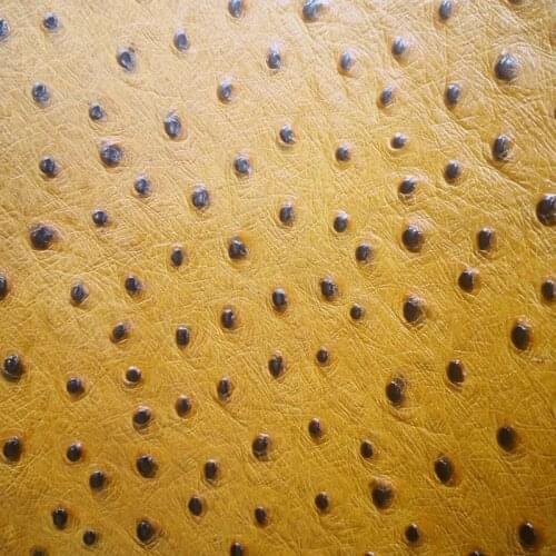 Customized Ostrich Pattern Embossed Genuine Cowhide Leather For Shoes/Belts