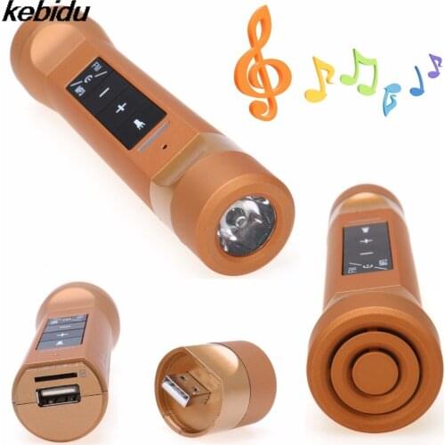 Kebidu New Portable Wireless Sport Flashlight Bluetooth Speaker outdoor Camping Multi Function Flashlight Torch Sport