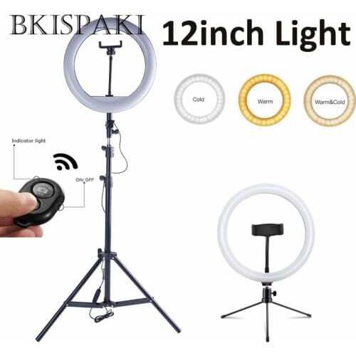 12" Dimmable Photography Lighting LED Selfie Ring Light 30cm Ring Lamp With Stand Tripod For Youtube Tikttok Video Live Studio