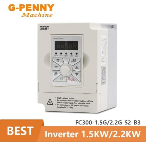 BEST Inverter VFD 1.5KW/2.2KW 220V Variable Frequency Drive for spindle motor speed control 1000Hz 3-phase output