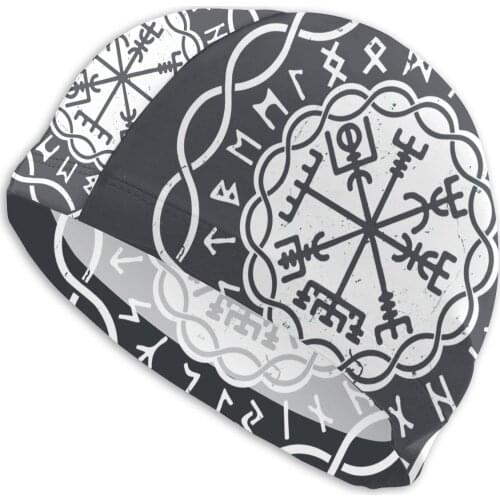 Mens Floki Swim Caps Viking Compass Yggdrasil Viking Vikings Bath Caps Swimwear For Swim Pool