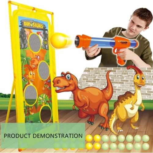 Toy Set Moving Shooting Targets Game In/Outdoor Shooting Practice Set Shooting Shooter with 2 Toy Guns and 24 Foam Ball