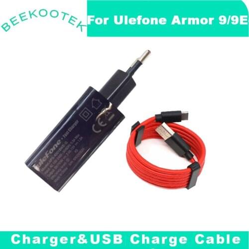 New Original AC Adaptor Fast Charger 3.0 Travel Charger EU Plug Adapter+USB Cable DC 5V 7V 9V 1.5A For Ulefone Armor 9/9E Phone