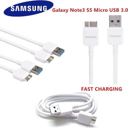 Original SAMSUNG Galaxy Note 3 S5 Micro USB 3.0 Data Sync Cable ET-DQ11Y1WE 5FT N9000 i9600 G900F Fast Charging Cable