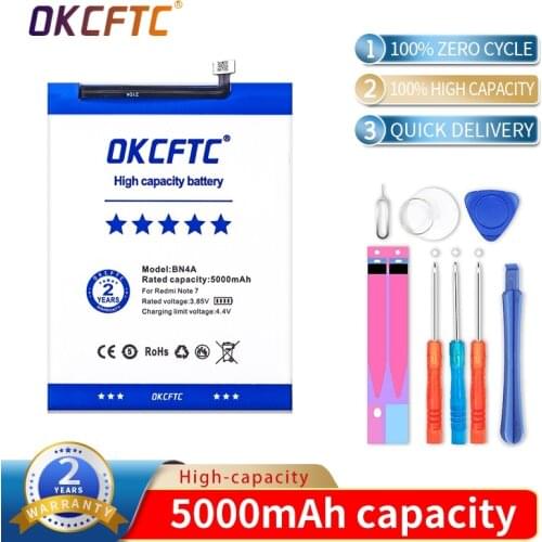 Original Replacement Battery For Xiaomi Redmi Note7 Note 7 Pro M1901F7C BN4A Genuine Phone Battery 5000mAh+ Free Tools