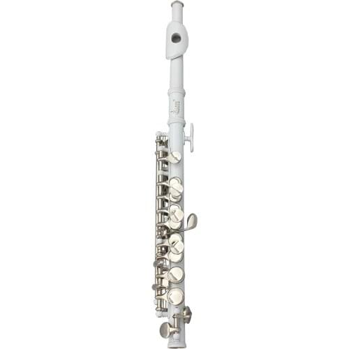 Top Quality LADE Silver Plated C key Piccolo Flute With Leather White
