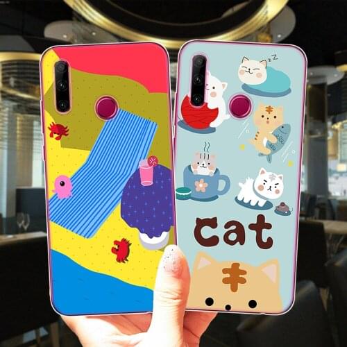 Cartoon Cute Cat Cow Rabbit Panda Clear Soft Silicone Phone Case Cover For Huawei Honor 10i 20i 30i 9 10 20 30 Lite Pro 9X 8X 8C