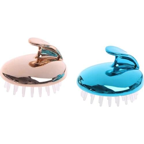 Wide Tooth Comb Scalp Hair Washing Comb Scalp Massage Spa Hair Brush EVA Silicone Shampoo Slimming Soft Brush Head Body Massage