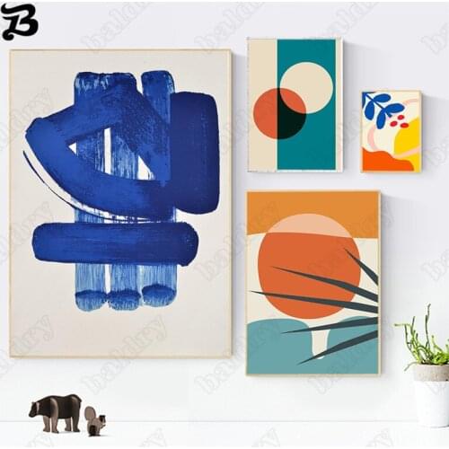 Modern Abstract Canvas Painting Wall Art Irregular Geometric Pattern for Living Room Bedroom Wall Pictures Home Wall Decoration