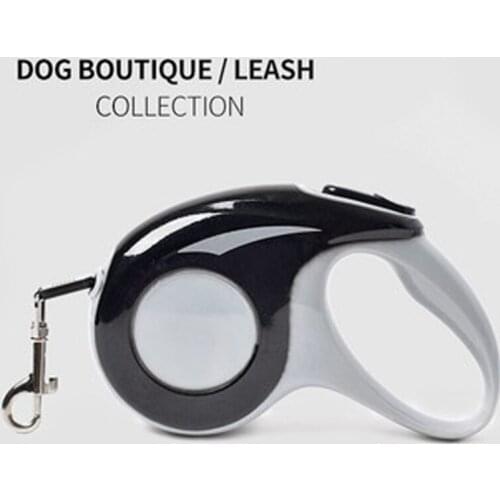 Extensible and Shrinkable Pet Lash The dog leash automatically shrinks when running and the leash retracts