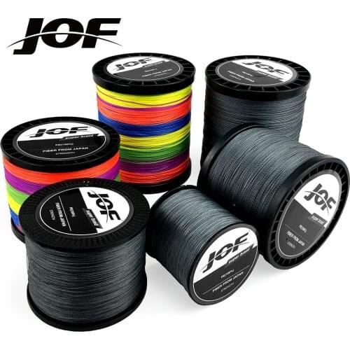 JOF 1000M 500M 300M 12 Strands 9 Strands Japan Multifilament 100% PE Braided Fishing Line 20LB to 135LB