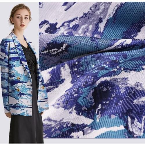 Jacquard fabric light luxury clothing fabric with exquisite pattern sewing material for fashion ladies dresses and suit