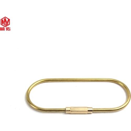 1PCS 2021 Creative Brass Keychain DIY Craft Tool Jewelry Accessories Belt Buckle Portable Brass Keychain