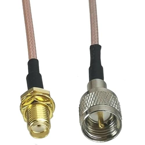 1Pcs RG316 SMA Female Jack Bulkhead to Mini UHF Male plug Connector RF Coaxial Jumper Pigtail Cable For Radio Antenna 4inch~10M