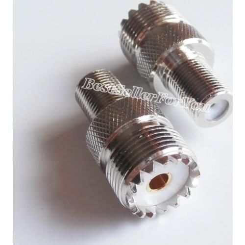 1Pcs UHF Female SO-239 SO239 to F TV female jack RF coaxial adapter connector ENGLISH