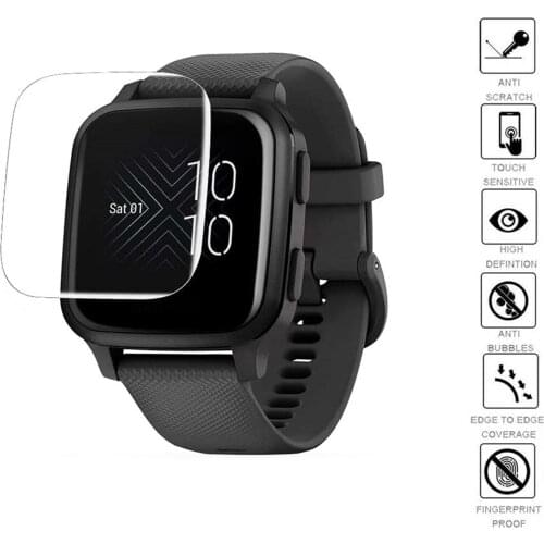 5 Pieces Hydraulic Film TPU Film For Garmin Venu SQ Venu SQ Smart Watch Hydrogel Unthin Soft Clear Full Screen Protector Film