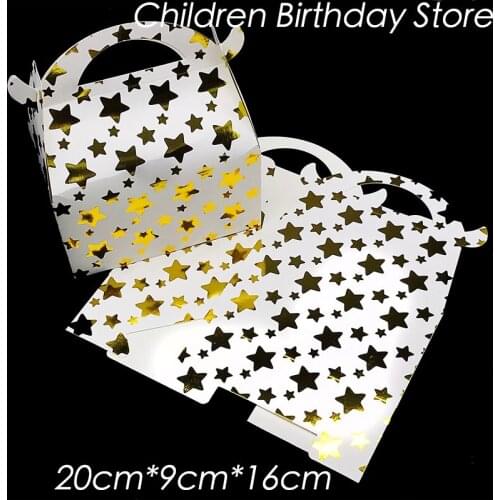 6pcs/lot Gold foil star shape theme gift boxes star birthday party decorations gold foil star theme gift boxes candy boxes