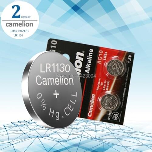 2pcs Camelion Battery Cell 1.5V AG10 LR1130 Alkaline Button Battery AG10 389 LR54 SR54 SR1130W 189 LR1130 Button Batteries