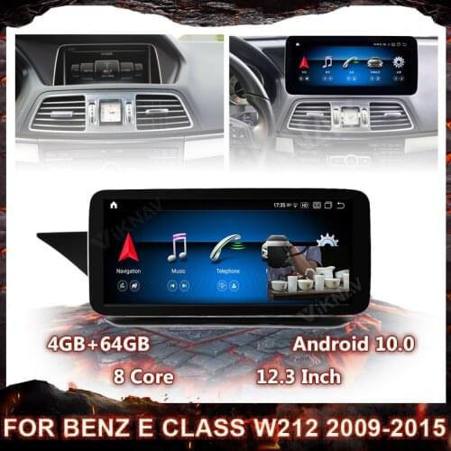 12.3 inch Android 11 8 Core 4+64G Car radio GPS Navigation Multimedia Player for Mercedes Benz E Class W212 2009-2015 HD Screen