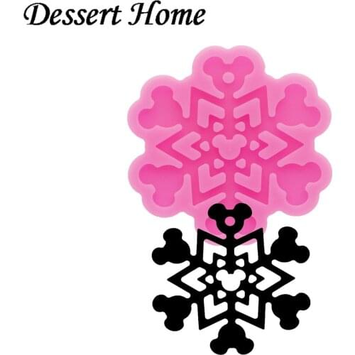 DY0384 Shiny Christmas Snowflakes Mold Resin Craft, Silicone Mould for Epoxy Resin, Keychain Molds, DIY Resin jewellery making