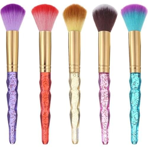 1 Piece Soft Nail Art Dust Remover Powder Brush Cleaner for Acrylic & UV Nail Gel Nails Tips, Make Up Clean Up Tools