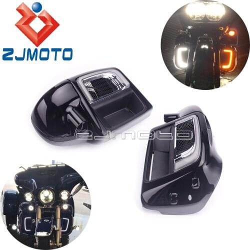 For Harley Motorcycle LED Running Turn Signal Light Lower Vented Fairings FLTRXS FLHXSE FLHTCU FLHR FLHT FLHX FLRT FLTR 14-20