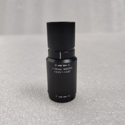Used original ELMO f=25mm/JK-L25MS MACRO X0.33-X0.67 times industrial zoom lens