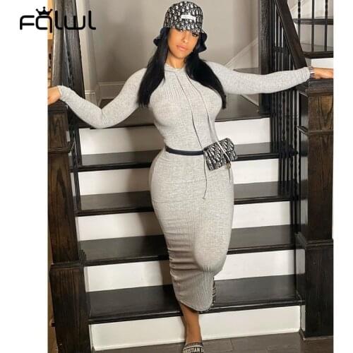 FQLWL Fashionable Knitted Dresses