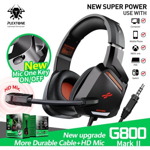 PLEXTONE G800 Gaming Headset Gaming Headphone with Microphone and Noise Canceling for PS4, Xbox One, PC,Gamecube, Nintendo 64