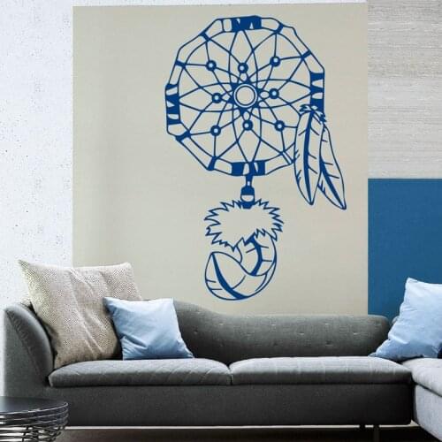 Indian Amulets Om Sign Design Wall Stickers Feathers Adhesive Art Wall Decals Vinyl Stickers Home Decor