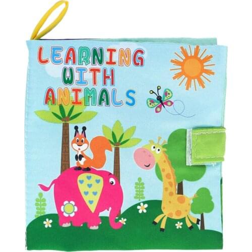 Baby Toys Fabric Book Washable Soft Cloth Book Newborn Stroller Hanging Toy Baby Early Learning Educational Baby Toys