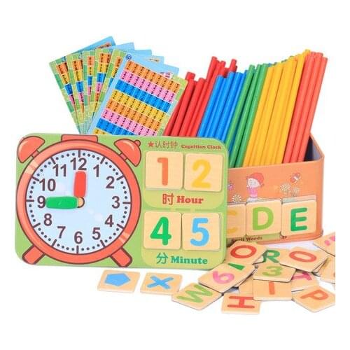 Math Toys Wooden children count goods baby kindergarten mathematics educational kids toys alphabet soroban