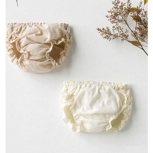 Girl Fashion Solid Color Lace Cotton Underpants Infant The Diaper Pants Baby Leisure Triangle Pants Child Bread Pants PP Pants