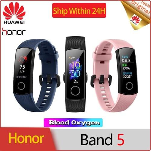 Original Honor Band 5 Smart Bluetooth Bracelet Women Health and Beauty Fashion Wristband Sport Activity Tracker Heart Rate Sleep