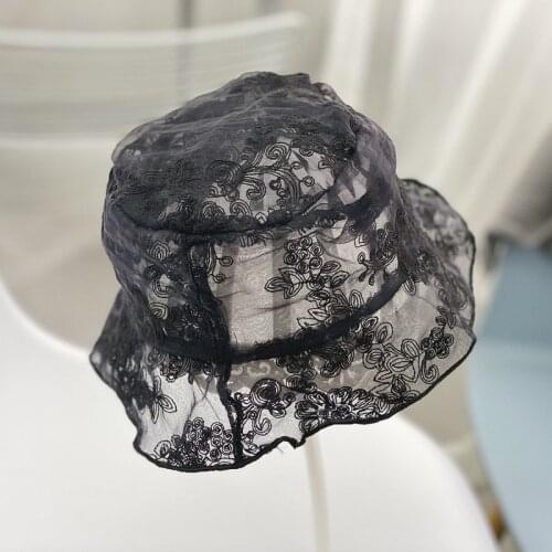 Women Lace Bucket Hat Girls Young Kids Casual Light Spring Summer Elegant Trendy Fashion Ladies Hats