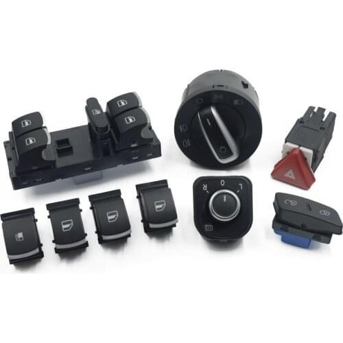 Window Headlight Mirror Fuel Lock Control Hazard Warning Lamp Switch For VW Jetta Golf MK5 5ND 959 565B 1K0 953 509A 1K0962125