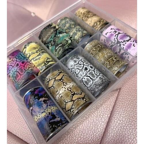 10pcs 1 Box 60types Nail Foil Transfer sticker mixed Designer Nail Art Beautiful Transfer Foil for Nail Art - Marble Foil,UY6767