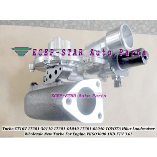 Complete Turbocharger CT16V 17201 OL040 17201 0L040 17201 30110 1720130110 17201OL040 172010L040 Hi-lux D4D 1KD FTV 127kw 173HP