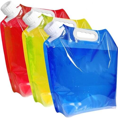 Collapsible Water Container 5 litres BPA Free Plastic Portable Folding Water Bag for Outdoor Camping Picnic BBQ