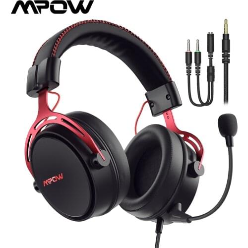 Mpow Air SE Gaming Headset Wired 3D Surround Sound Headphones with Noise Cancelling Mic In-Line Control for PC Gamer PS4 PS5