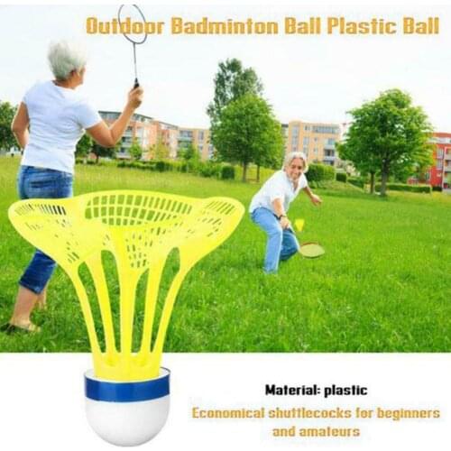 3Pcs/lot Badminton Airshuttle Plastic Nylon Ball for Training 3 Pcs Feather Shuttlecock Birdies Resistance To Wind