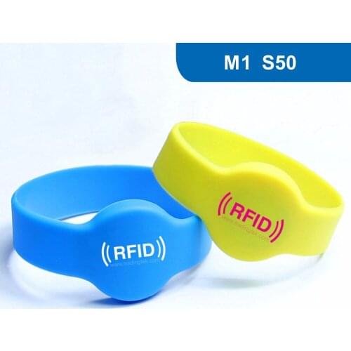 WB02 Silicone RFID Wristband RFID Bracelet ISO14443A 13.56MHz with M1 S50 Chip