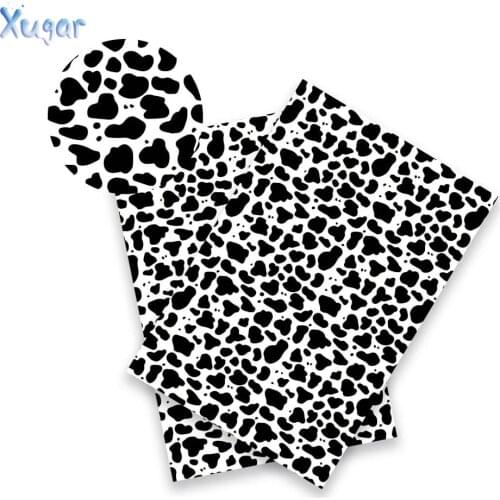Xugar 22cm*30cm Personality Synthetic Leather Sheet Leopard Print Printed Pu Fabric For DIY Hairbows Patchwork Sewing Materials