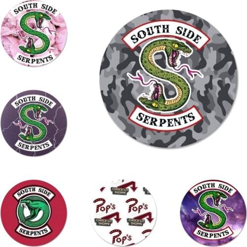 South side serpents Riverdale Icons Pins Badge Decoration Brooches Metal Badges For Clothes Backpack Decoration 58mm