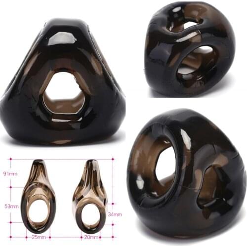 1PC Male Scrotum Bondage Restraint Soft Penis Ring Men Delay Ejaculation Massager Cover Cock Dice Ring Sex Products